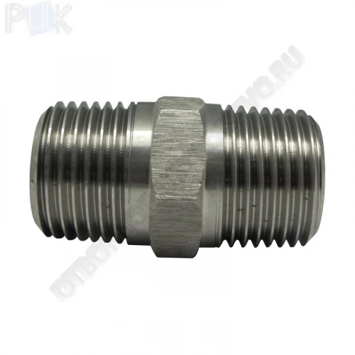 Ниппель Н-1/2"NPT(Н)-М20х1,5(Н)-12Х18Н10Т УТ-00000243